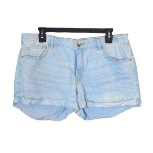H&M Blue Light Wash Low Rise Jean Shorts, Size 12